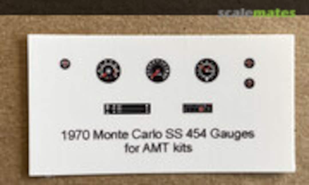 1:25 1970 MONTE CARLO SS 454 GAUGE FACES (Best Model Car Parts )