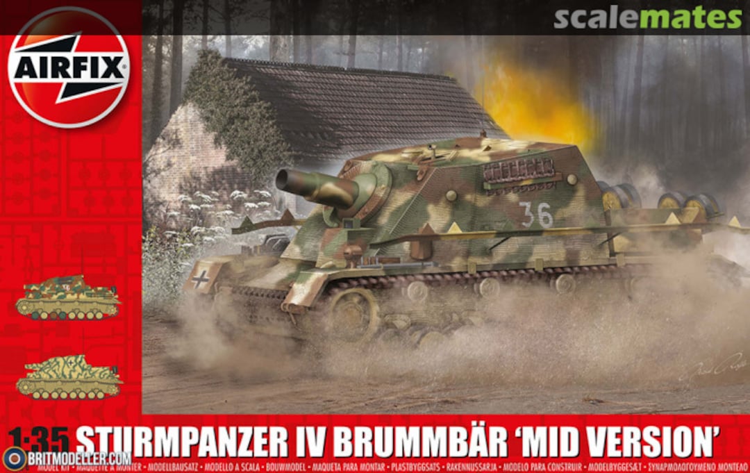 Boxart Sturmpanzer IV "Brummbär" Sd.Kfz 166 III. Serie A1376 Airfix Boxart Sturmpanzer IV "Brummbär" Sd.Kfz 166 III. Serie A1376 Airfix