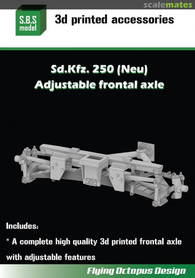 Boxart Sd.Kfz.250 (Neu) Adjustable frontal axle SBS-3D021 SBS Model