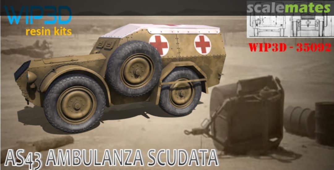 Boxart AS43 Ambulanza Scudata WIP3D-35092 WIP3D Boxart AS43 Ambulanza Scudata WIP3D-35092 WIP3D