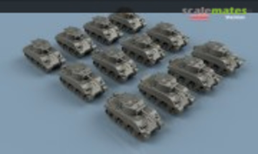 1:100 US Sherman M4A3 Late (75mm) x6 - 3D Printed (L'Arsenal 3D100408) 3D100408