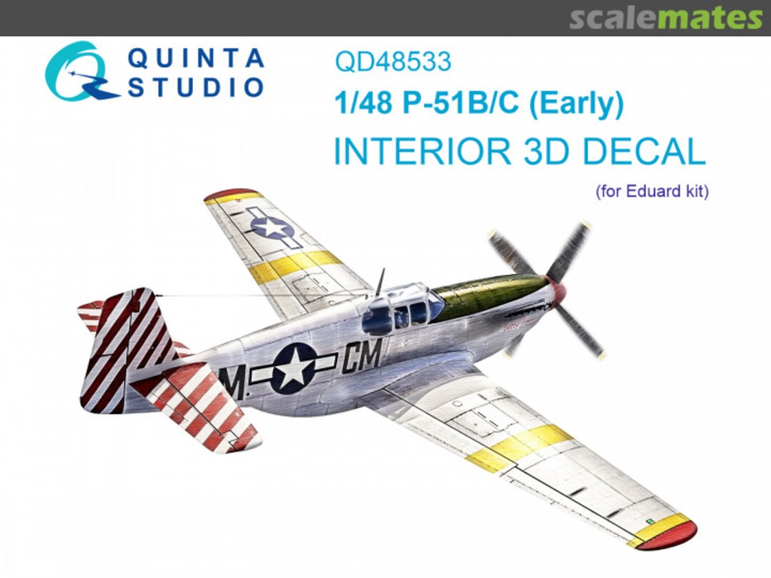 Boxart P-51B/C Mustang (Early) interior 3D decals QD48533 Quinta Studio Boxart P-51B/C Mustang (Early) interior 3D decals QD48533 Quinta Studio