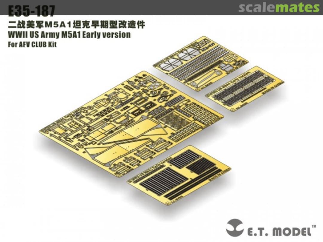 Boxart US Army M5A1 Early version E35-187 E.T. Model Boxart US Army M5A1 Early version E35-187 E.T. Model