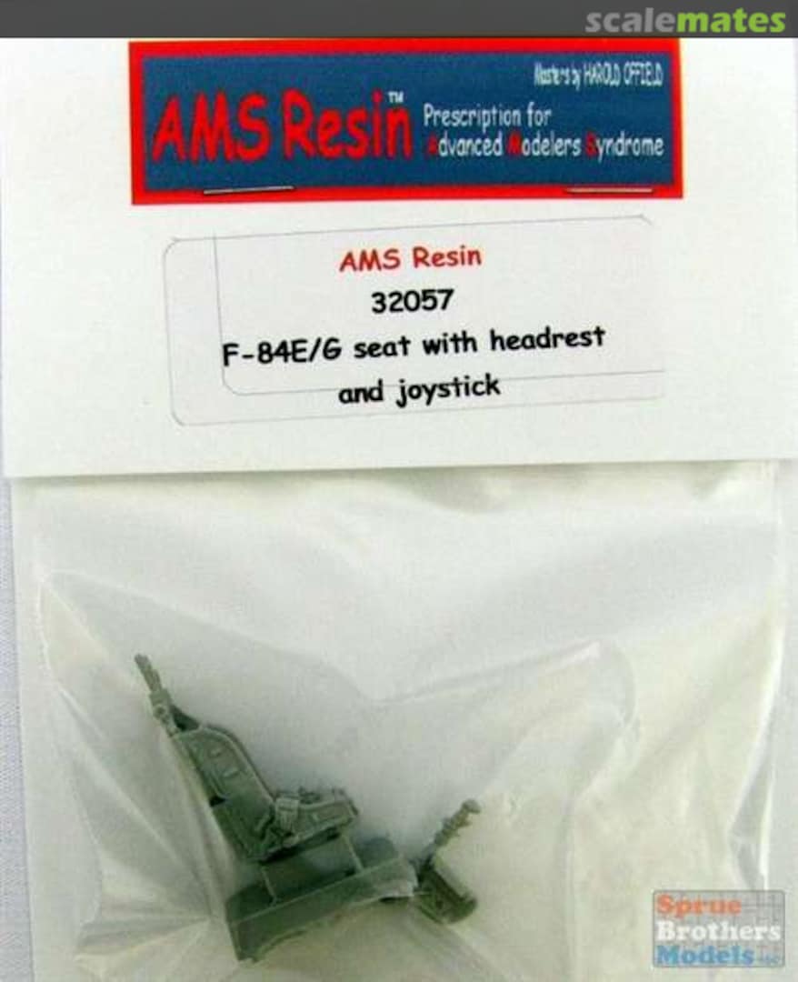 Boxart F-84E F-84G Thunderjet Ejection Seat with Headrest & Control Stick 32057 AMS Resin Boxart F-84E F-84G Thunderjet Ejection Seat with Headrest & Control Stick 32057 AMS Resin