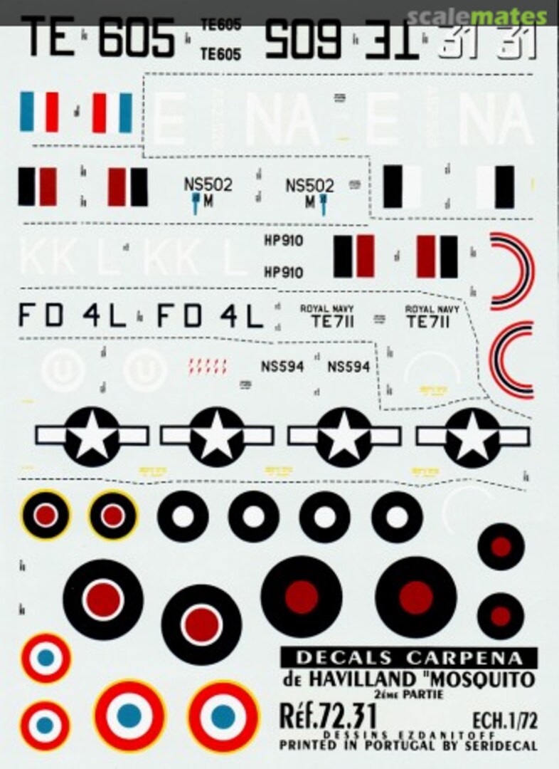 Boxart De Havilland Mosquito 72.31 Carpena Boxart De Havilland Mosquito 72.31 Carpena
