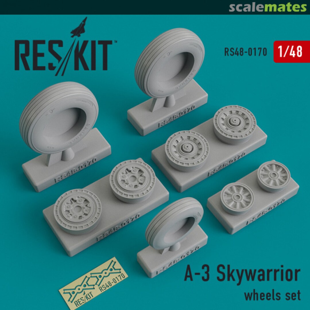Boxart A-3 Skywarrior - Wheels Set RS48-0170 ResKit