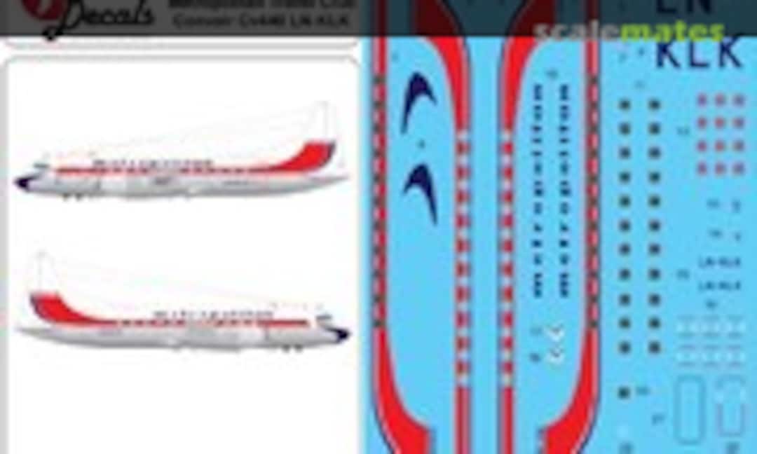 1:144 Metropolitan Travel Club Convair CV-440 LN-KLK (Lima November Decals LN144-622) LN144-622