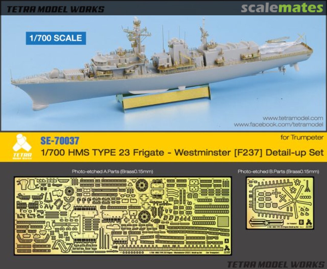Boxart HMS TYPE 23 Frigate Westminster [F237] Detail Set SE-70037 Tetra Model Works