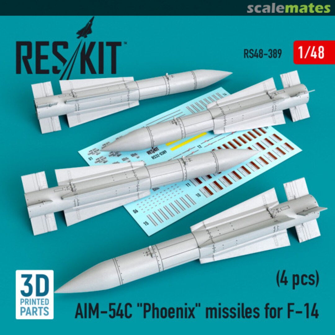 Boxart AIM-54C "Phoenix" missiles RS48-0389 ResKit Boxart AIM-54C "Phoenix" missiles RS48-0389 ResKit