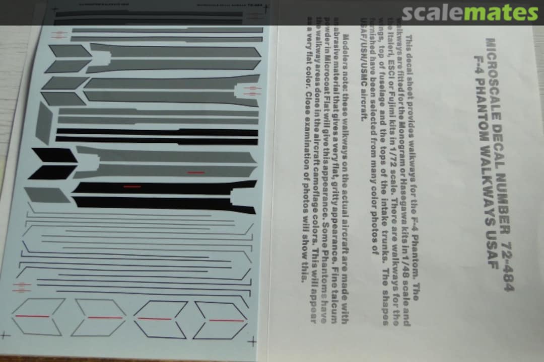 Boxart F-4 Walkways USAF 72-484 Microscale Boxart F-4 Walkways USAF 72-484 Microscale
