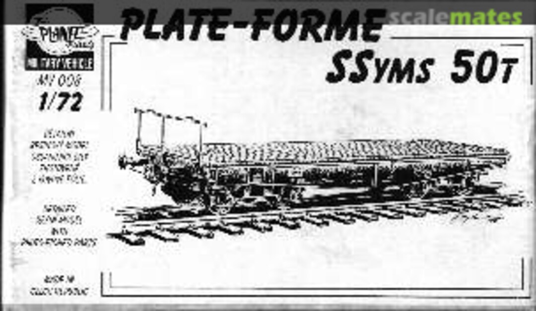Boxart Platform wagon SSyms 50 ton MV008 Planet Models Boxart Platform wagon SSyms 50 ton MV008 Planet Models