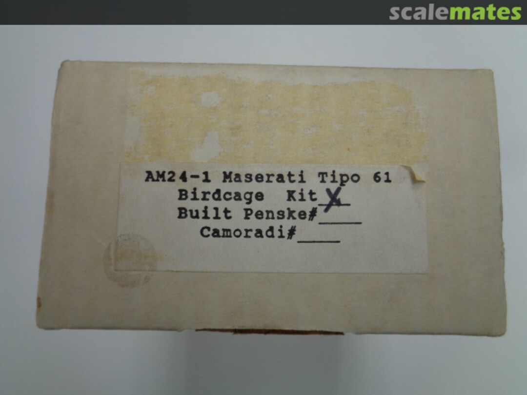 Boxart Maserati Tipo 61 Birdcage AM24-1 Aardvark models Boxart Maserati Tipo 61 Birdcage AM24-1 Aardvark models