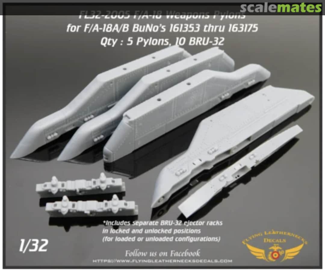 Boxart Pylons for F/A-18A/B FL32-2005 Flying Leathernecks