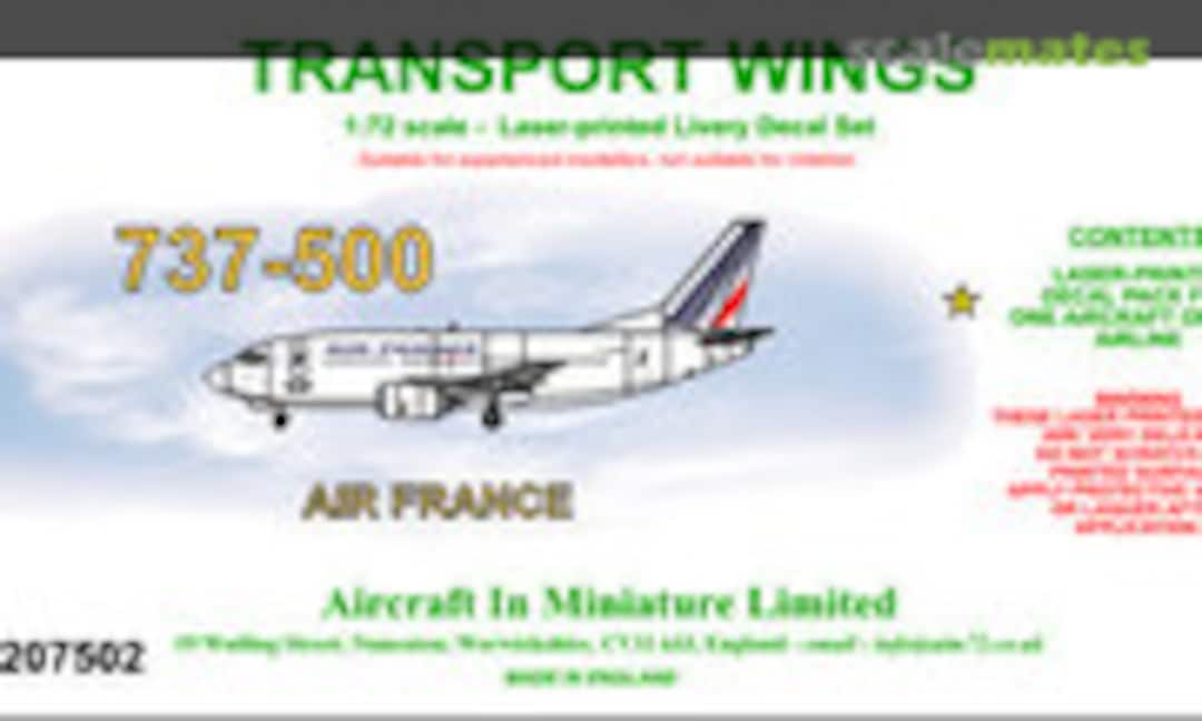 1:72 Boeing 737-500 decal set - Air France. (Aircraft In Miniature Ltd TWL7207502) TWL7207502