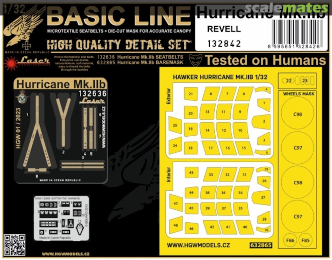 Boxart Hawker Hurricane MK.IIB detail set 132842 HGW Models