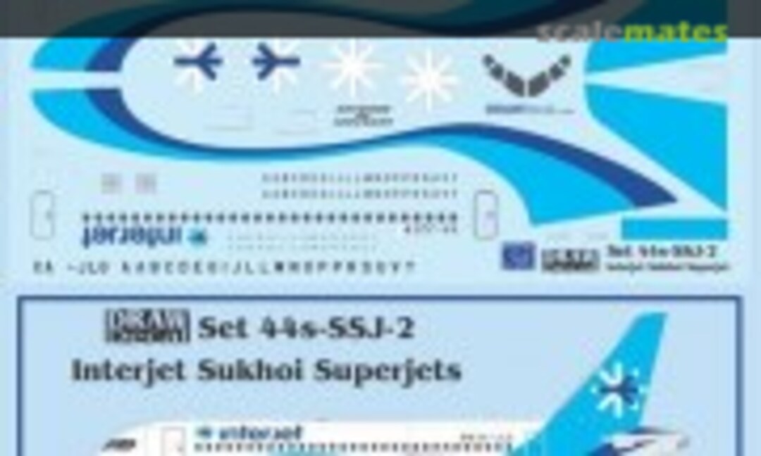 1:144 Interjet Sukhoi Superjets (Draw Decal 44-SSJ-2) 44-SSJ-2