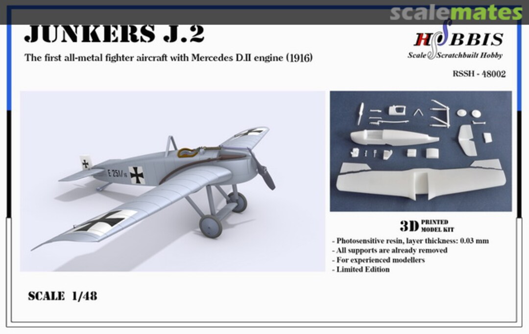 Boxart Junkers J.2 RSSH-48002 RSS-Hobbis Boxart Junkers J.2 RSSH-48002 RSS-Hobbis