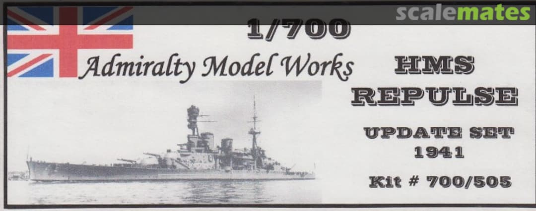 Boxart HMS Repulse Update Set 1941 700/505 Admiralty Model Works Boxart HMS Repulse Update Set 1941 700/505 Admiralty Model Works