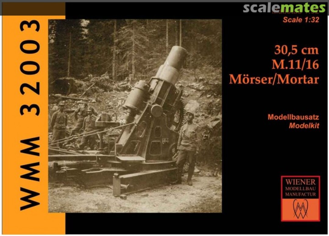 Boxart 30,5cm M.11/16 Mőrser/Mortar WMM32003 Wiener Modellbau Manufactur Boxart 30,5cm M.11/16 Mőrser/Mortar WMM32003 Wiener Modellbau Manufactur