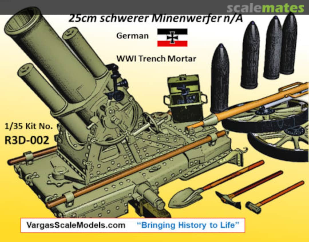 Boxart 25 cm schwerer Minenwerfer n/A R3D-002 Vargas Scale Models Boxart 25 cm schwerer Minenwerfer n/A R3D-002 Vargas Scale Models