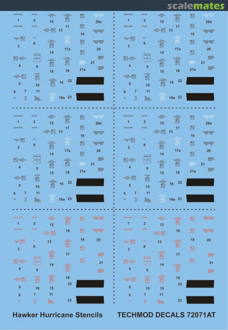Boxart Hawker Hurricane Stencils 72071AT Techmod
