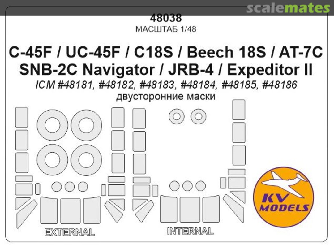 Boxart C-45F / UC-45F / C18S / Beech 18S / AT-7C / SNB-2C Navigator / JRB-4 / Expeditor II 48038 KV Models Boxart C-45F / UC-45F / C18S / Beech 18S / AT-7C / SNB-2C Navigator / JRB-4 / Expeditor II 48038 KV Models