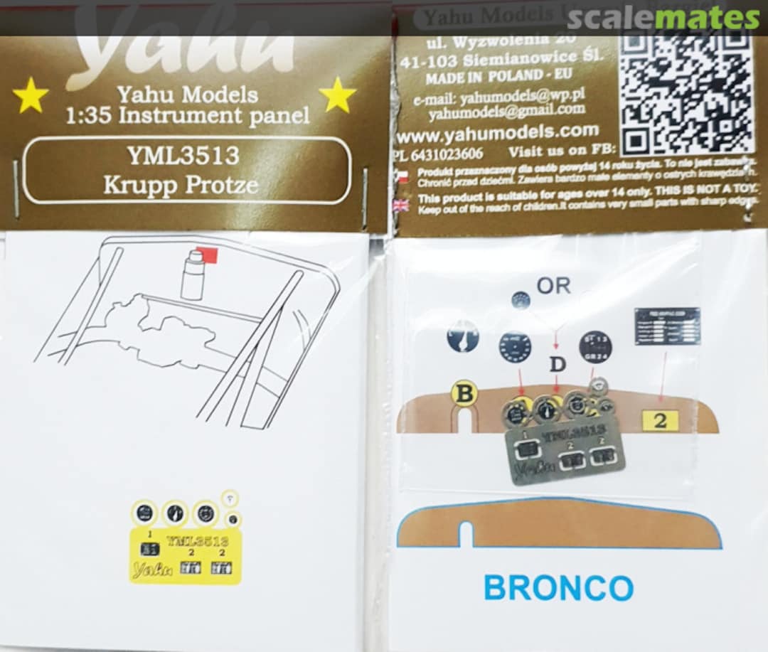Boxart Krupp Protze Instrument Panel YML3513 Yahu Models Boxart Krupp Protze Instrument Panel YML3513 Yahu Models