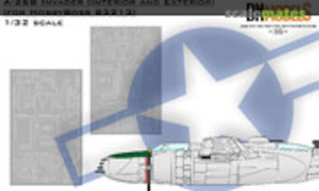 1:32 A-26B Invader - Canopy Paint Mask Set for Interior & Exterior (DN Models 32/827-042) 32/827-042