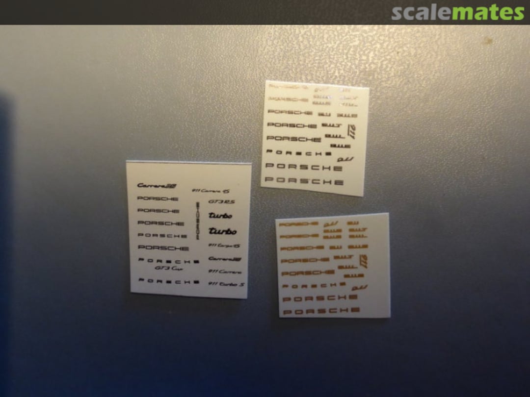 Boxart Identification decals for Porsche models ED-011 Edo3000v6 Boxart Identification decals for Porsche models ED-011 Edo3000v6