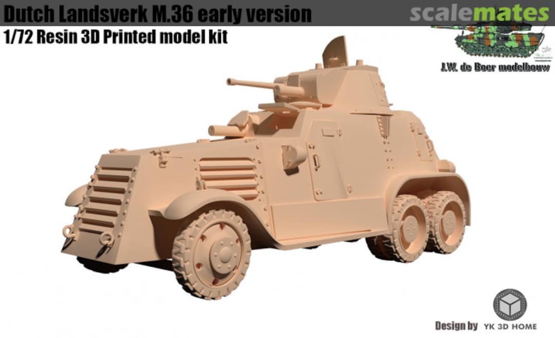 Boxart Dutch Landsverk M.36 Pre-1939 version V-01 J.W. de Boer modelbouw Boxart Dutch Landsverk M.36 Pre-1939 version V-01 J.W. de Boer modelbouw