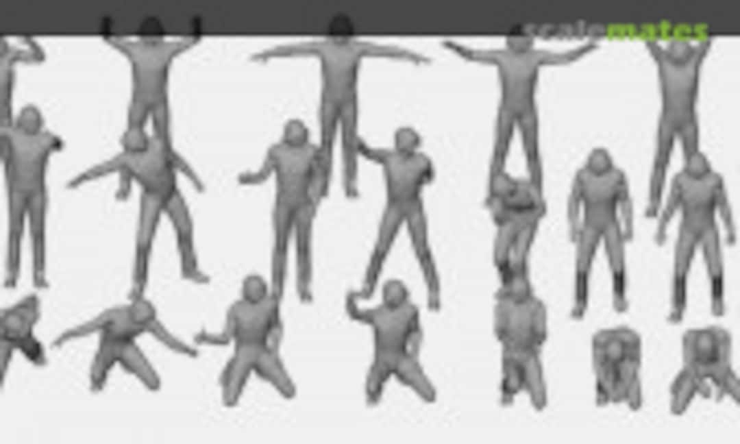 1:400 Personnel de pont d'envol - poses spéciales x 37 (L'Arsenal 3P 400 002) 3P 400 002