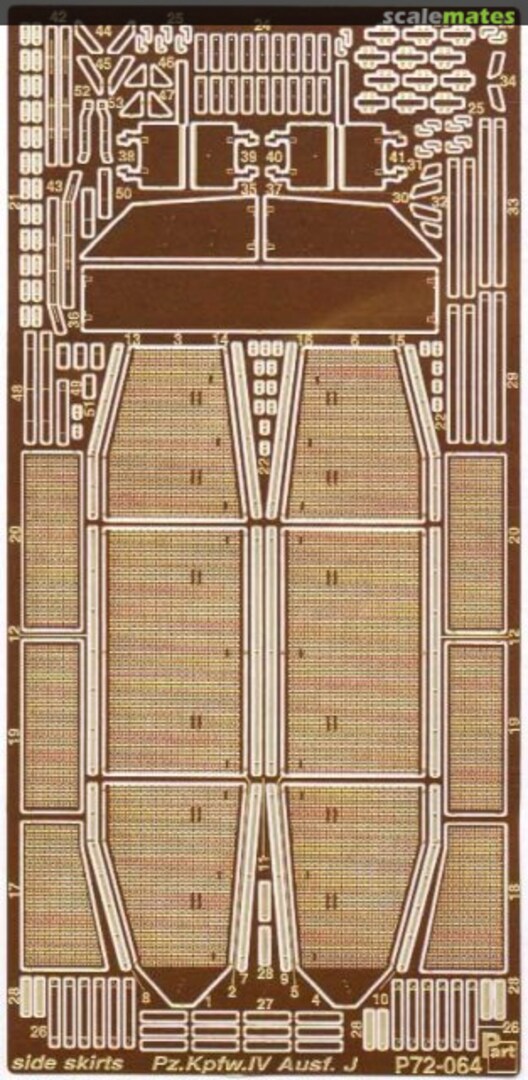 Boxart Pz.Kpfw.IV Ausf.J side skirts P72-064 Part Boxart Pz.Kpfw.IV Ausf.J side skirts P72-064 Part