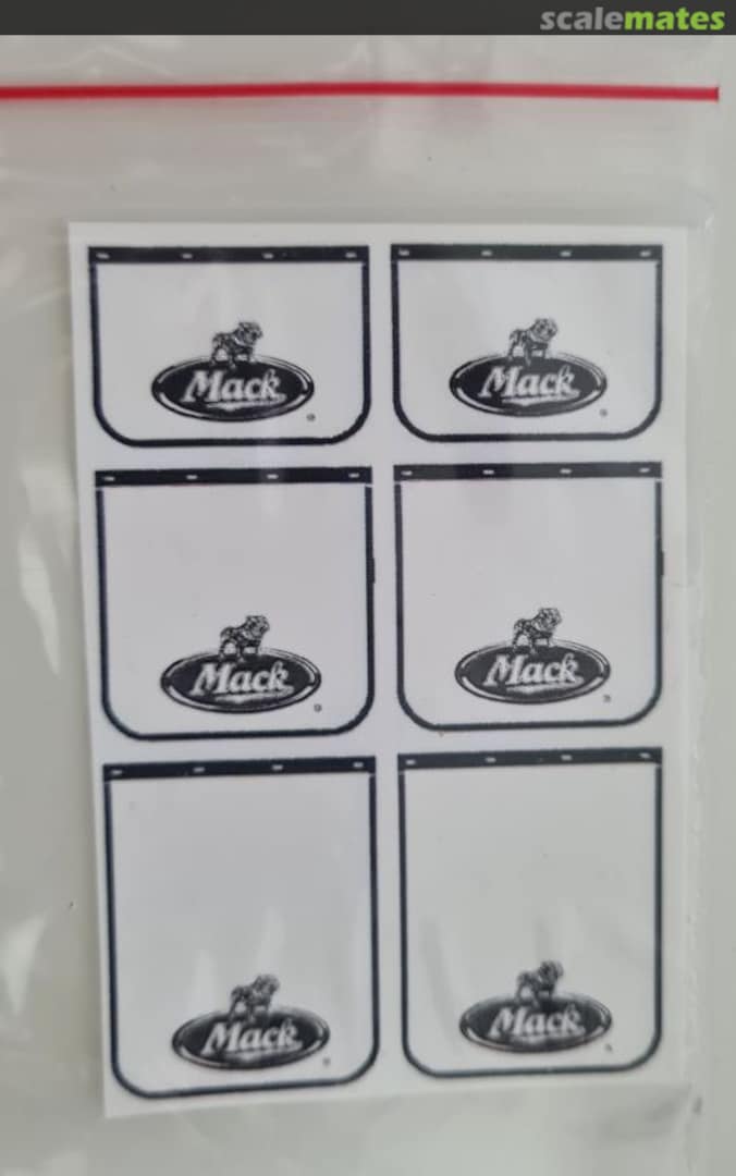 Boxart Mack bulldog and writing mudflaps MF1b Auslowe Model Accessories