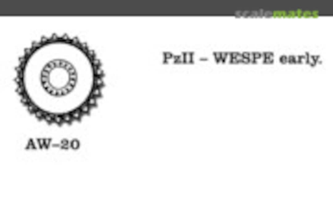 1:35 Panzer II / Wespe (früh) Antriebsräder (Friulmodel AW-20) AW-20