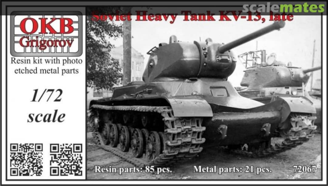 Boxart Soviet Heavy Tank KV-13, late 72067 OKB Grigorov