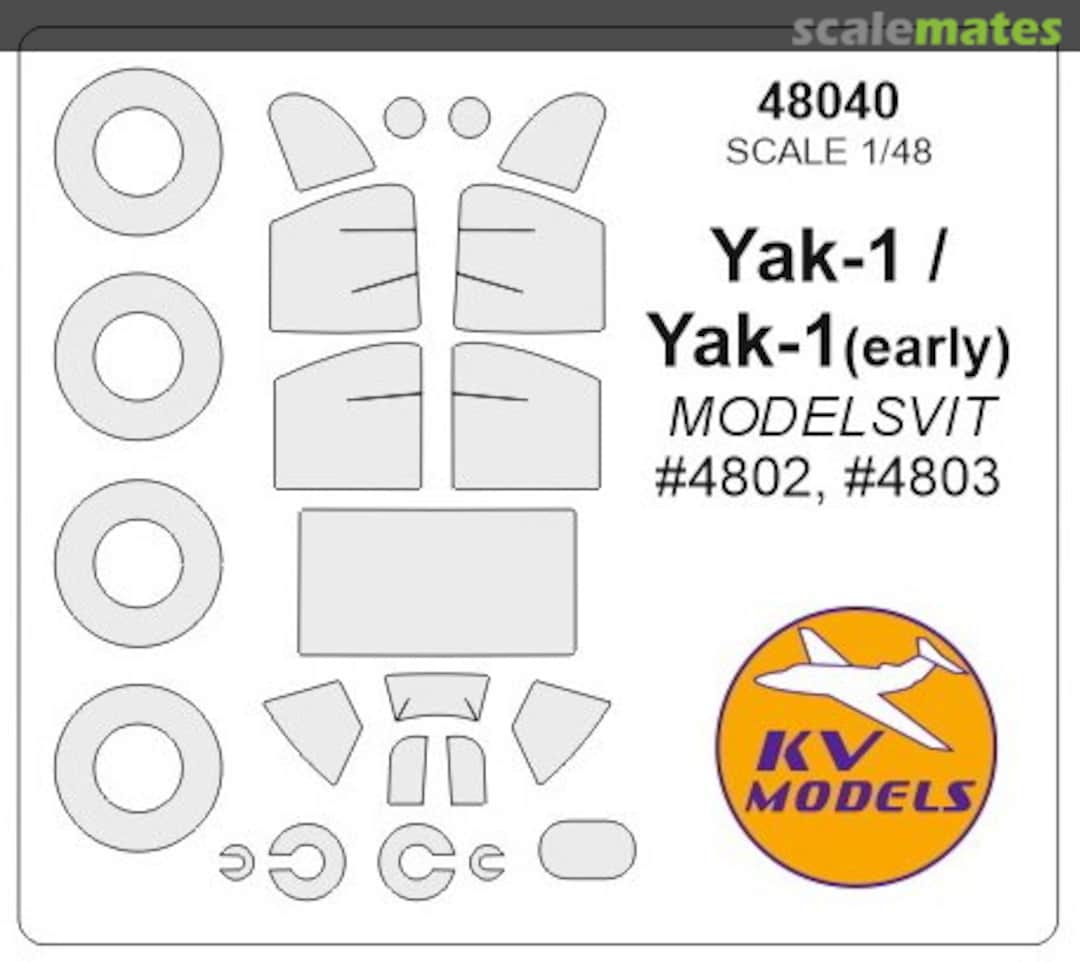 Boxart Yak-1 / Yak-1 (early) - Painting Mask 48040 KV Models