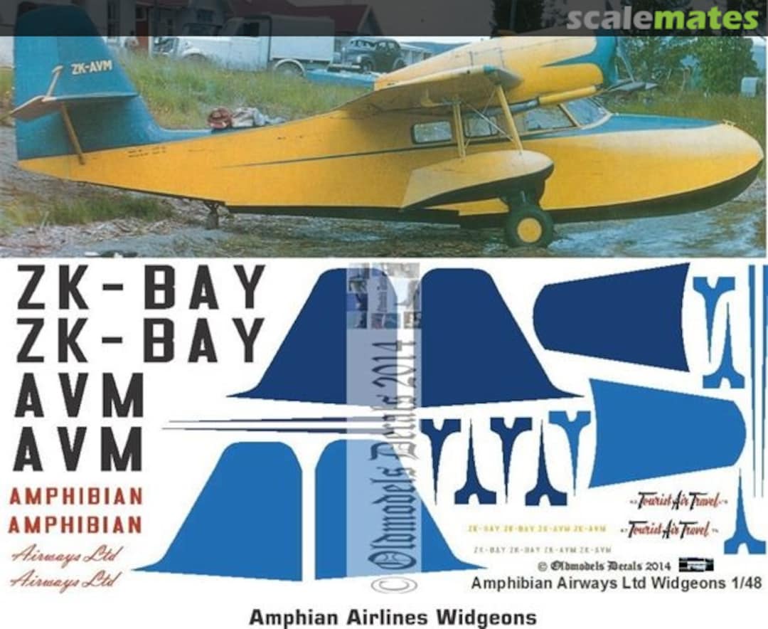 Boxart Grumman Widgeon - Amphibian Airways OMD0264 Oldmodels Decals