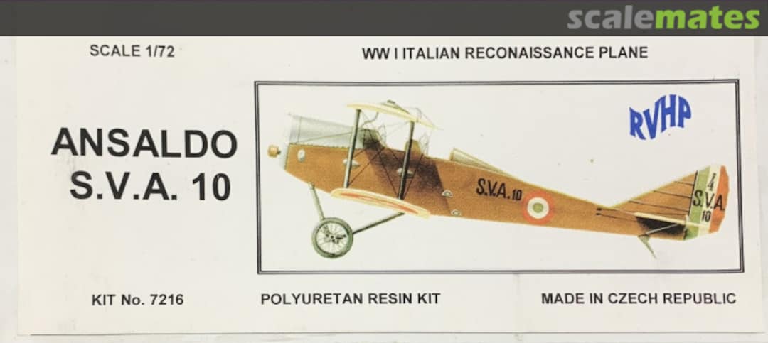 Boxart Ansaldo S.V.A. 10 7216 RVHP Boxart Ansaldo S.V.A. 10 7216 RVHP