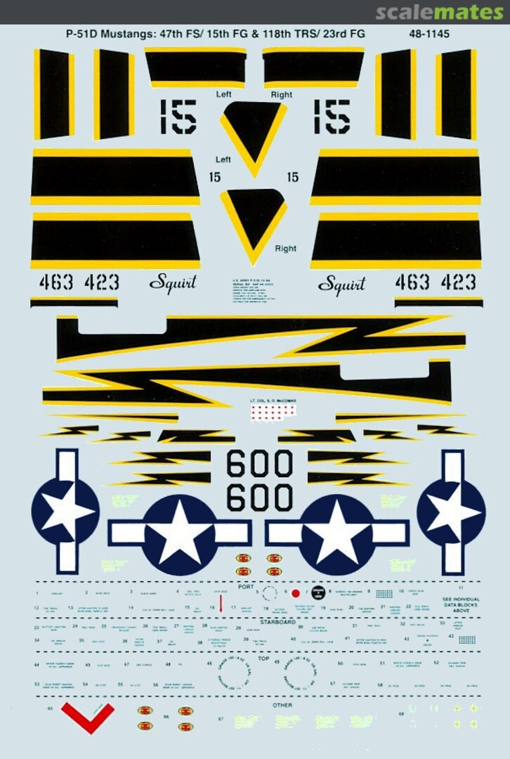 Boxart P-51D Mustangs 48-1145 Microscale