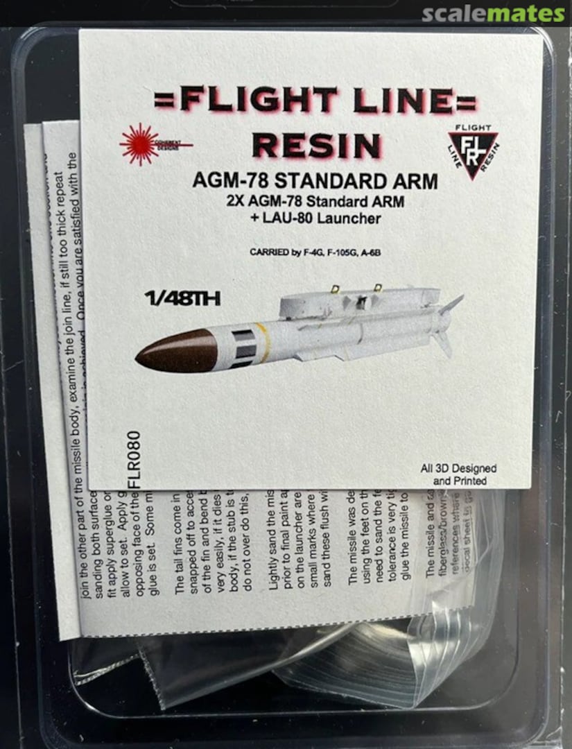 Boxart AGM-78 Standard Arm (2) FLR080 Flight Line Resin Boxart AGM-78 Standard Arm (2) FLR080 Flight Line Resin