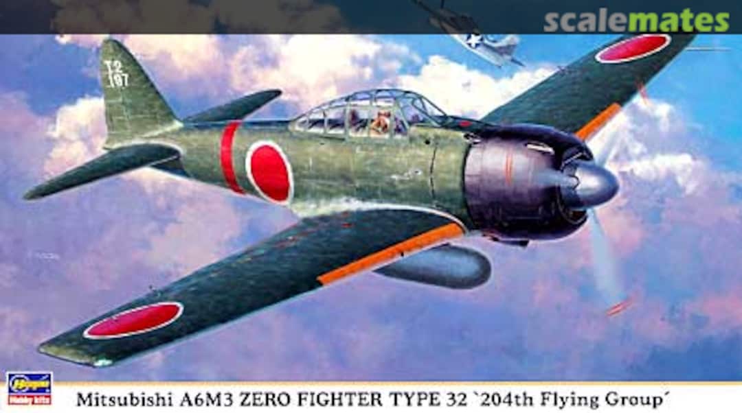 Boxart Mitsubishi A6M3 Zero Fighter Type 32 `204th Flying Group´ 09828 Hasegawa Boxart Mitsubishi A6M3 Zero Fighter Type 32 `204th Flying Group´ 09828 Hasegawa