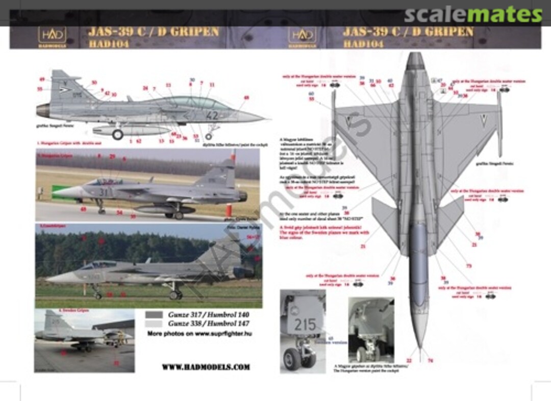 Boxart JAS-39 C / D Gripen 48104 HungAeroDecals Boxart JAS-39 C / D Gripen 48104 HungAeroDecals