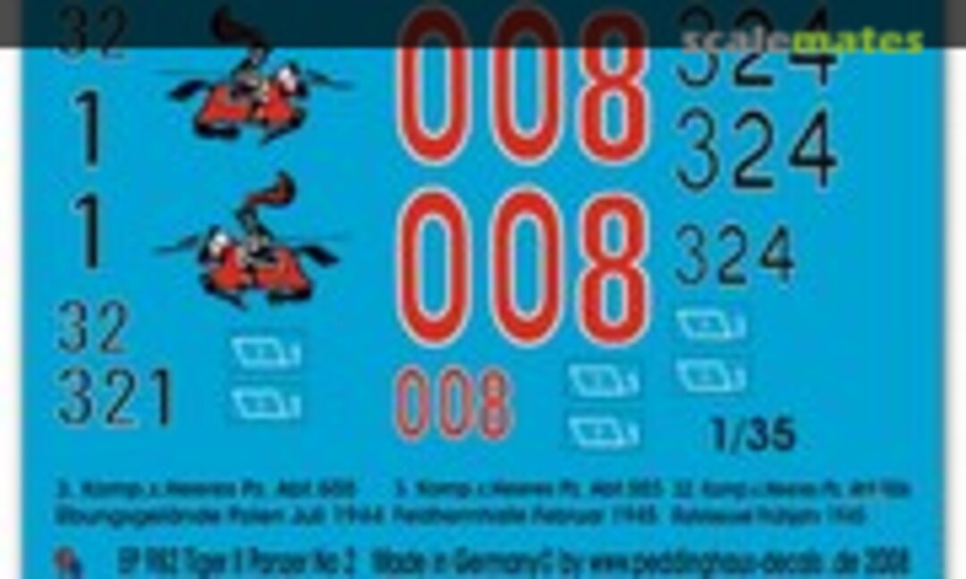 1:35 King Tiger Markings No. 2 (Peddinghaus-Decals EP 982) EP 982