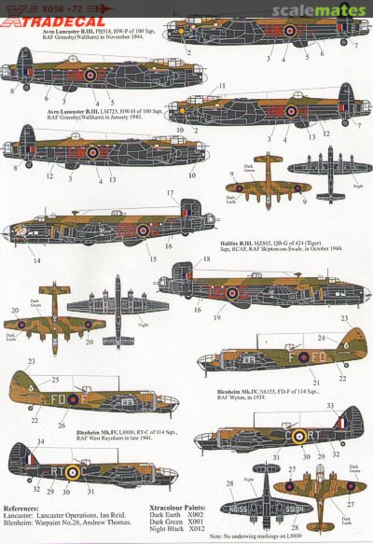 Boxart RAF Bomber Command X72-056 Xtradecal