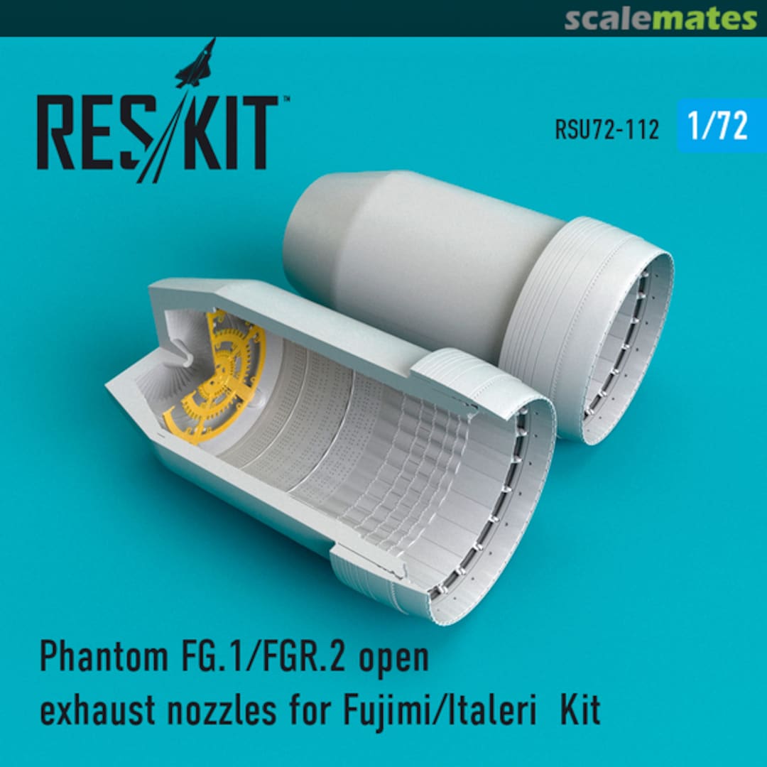 Boxart Phantom FG.1/FGR.2 open exhaust nozzles RSU72-0112 ResKit Boxart Phantom FG.1/FGR.2 open exhaust nozzles RSU72-0112 ResKit