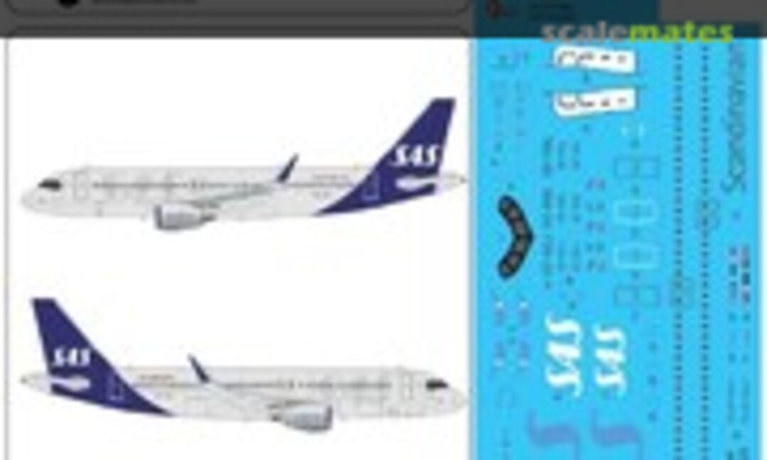 1:144 SAS new cs Airbus A320 NEO (Lima November Decals LN144-629) LN144-629
