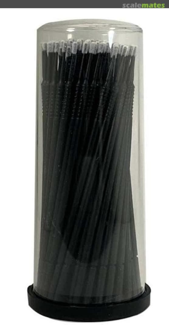 Boxart 100pk Microbrush Black Fine SMS-155 Scale Model Shop