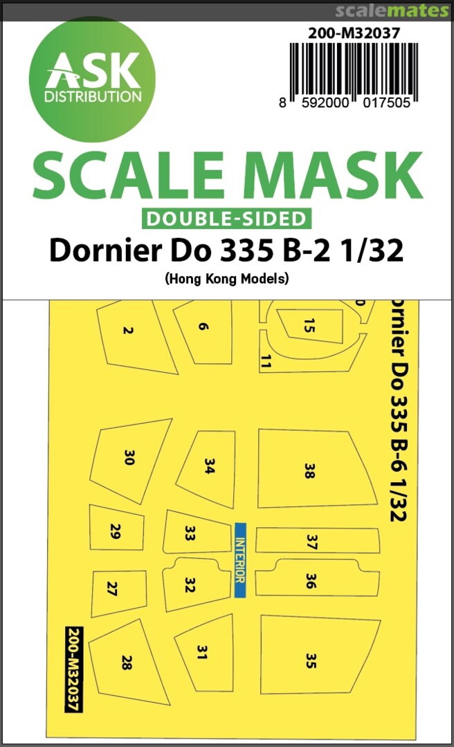 Boxart Dornier Do-335B-2 200-M32037 ASK Boxart Dornier Do-335B-2 200-M32037 ASK