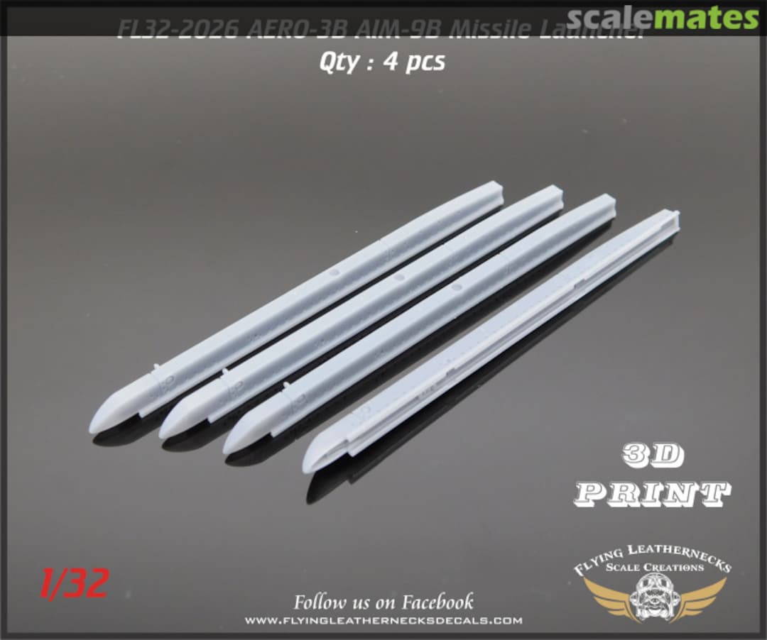 Boxart AERO-3B Missile Launcher for AIM-9B Sidewinder FL-32-2026 Flying Leathernecks