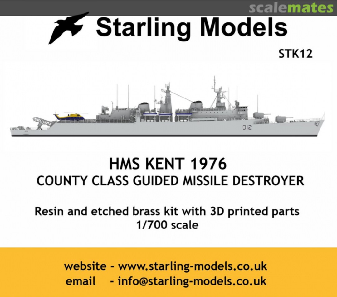 Boxart HMS Kent 1976 STK12 Starling Models Boxart HMS Kent 1976 STK12 Starling Models